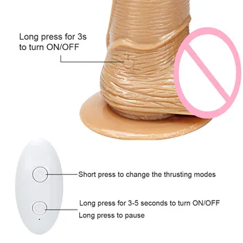 Telescopic Realistic Dildo Vibrator Sex Toy for Adults Wireless Remote Penis Female anus Masturbators Suction Cup dildofor Women 6