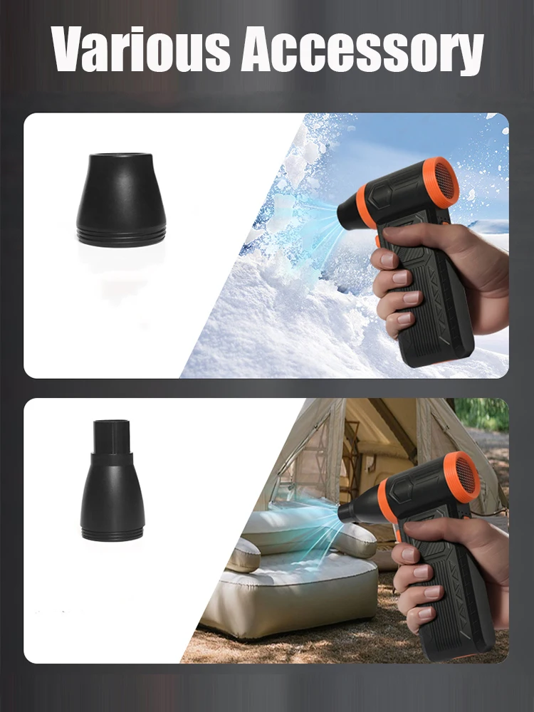 150000RPM Powerful Air Blower Wind Speed 52m/s Wireless Turbo Fan Jet Brushless Turbo Jet Blower Blowing Force 430g Air Blow Gun