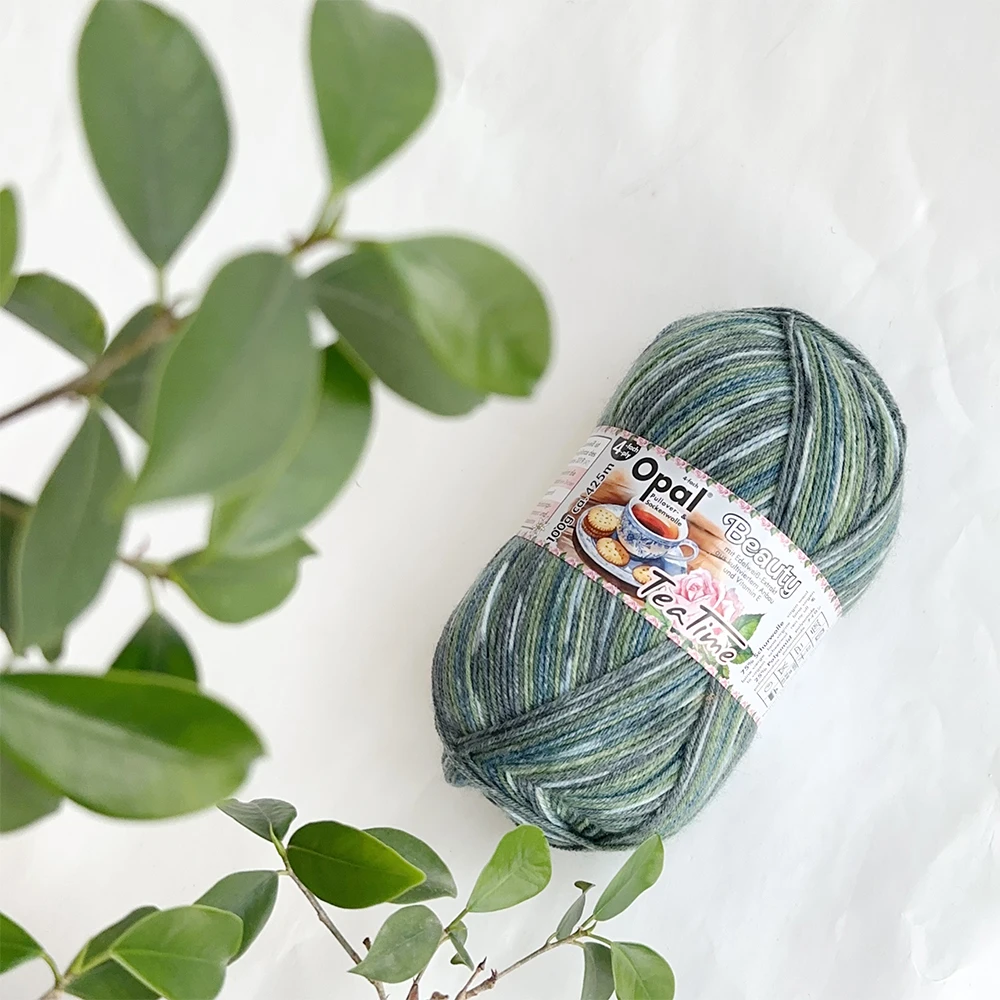100g Opal Beauty Tea Time 4ply Sock Yarn, 75% Wool 25% Polyamide Space Dyed Colourful Yarn for Knitting & Crocheting 3