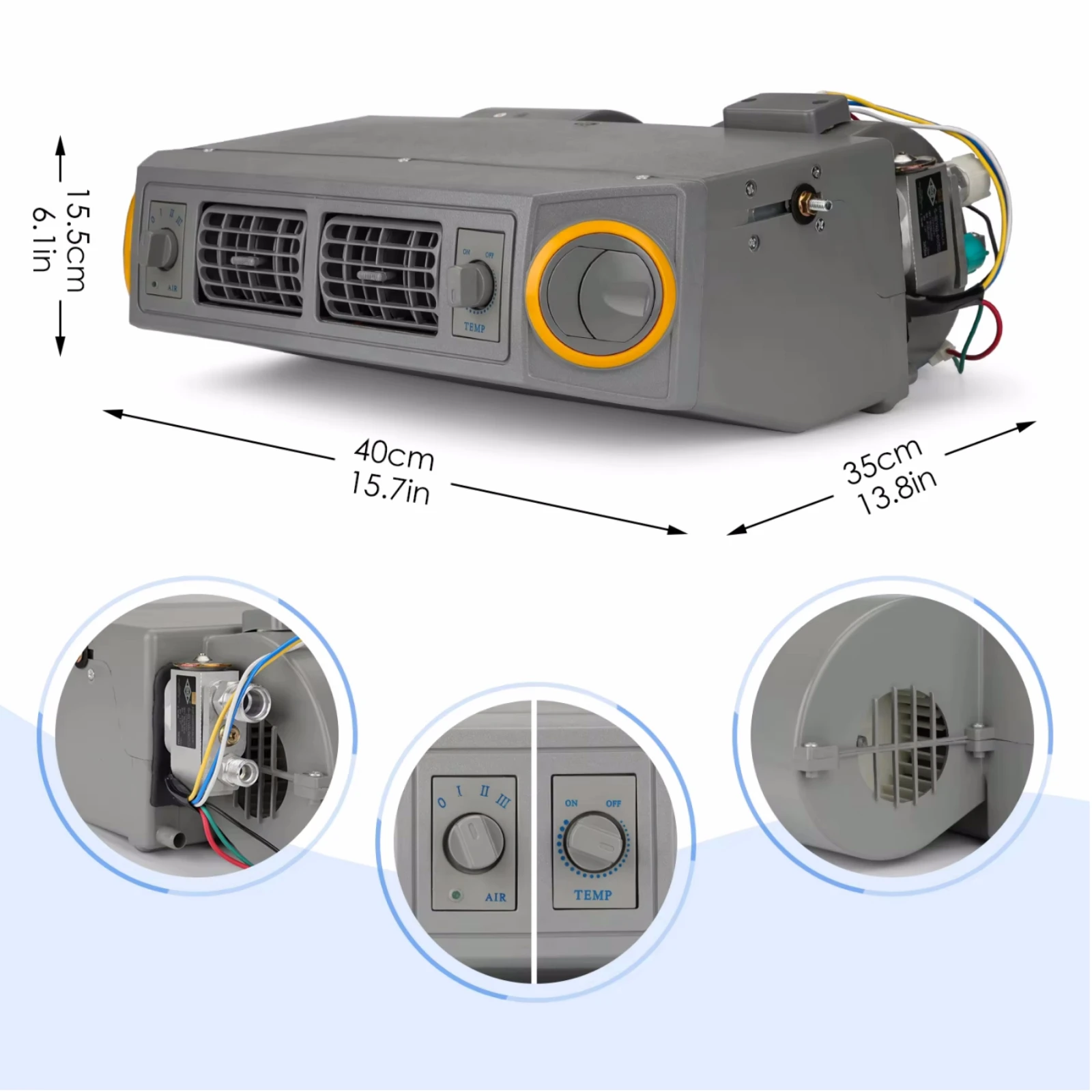 RV65F Automotive Air Conditioning Large Evaporator Assembly, 12V/24V Universal 406-100 Air Conditioning Evaporator