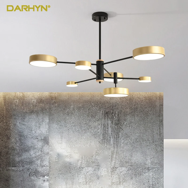 

Nordic LED Pendant Light Minimalist Multi-head Iron Hanging Lamps Living Room Bedroom Study Coffee Office Illumination Luminaire