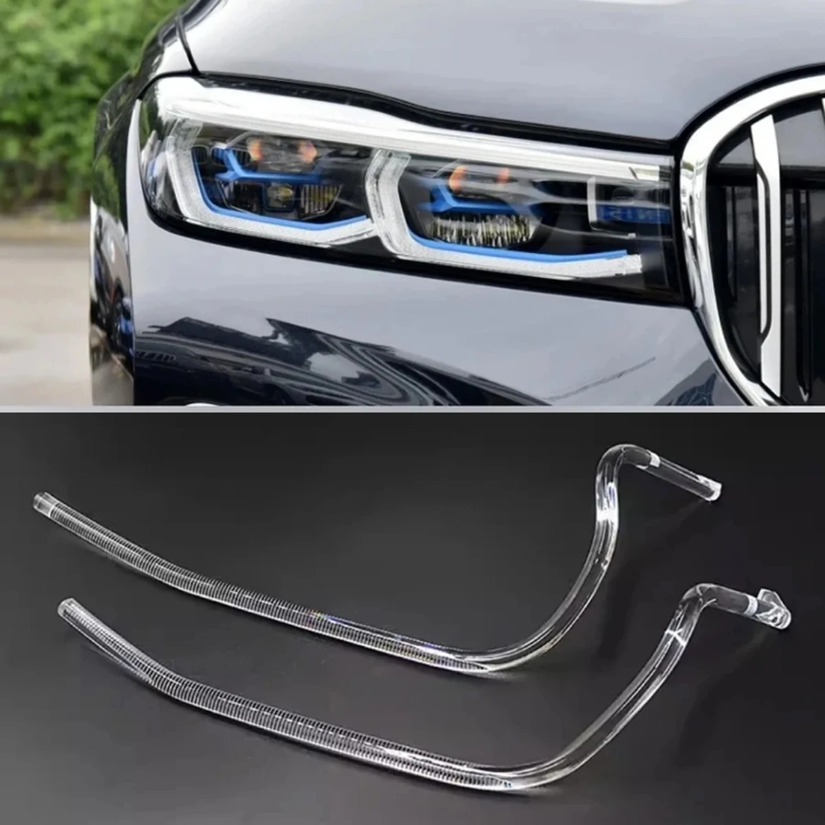 

For BMW 7 Series G11 G12 Replace DRL Daytime Running Lights Tube Lamp Bar Headlight Light Guide Plate 2019 2020 2021 2022