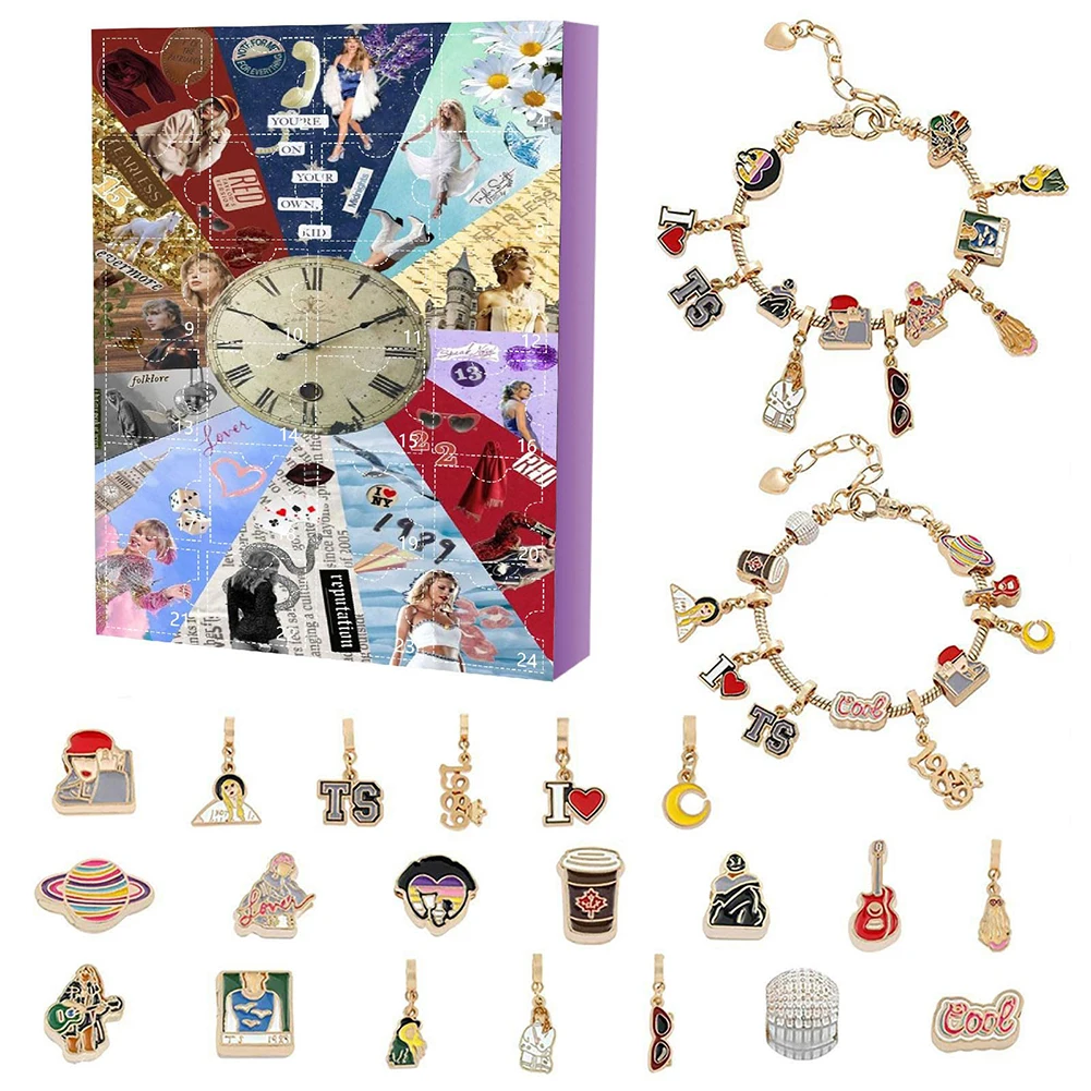 Christmas Decorative Taylor Bracelets Advent Calendar for Kids Teens Women