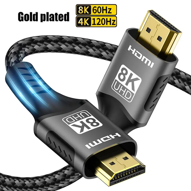 Premium HDMI 2.1 Cable with Copper Core – 8K HDR, Ultra High Definition (5m)