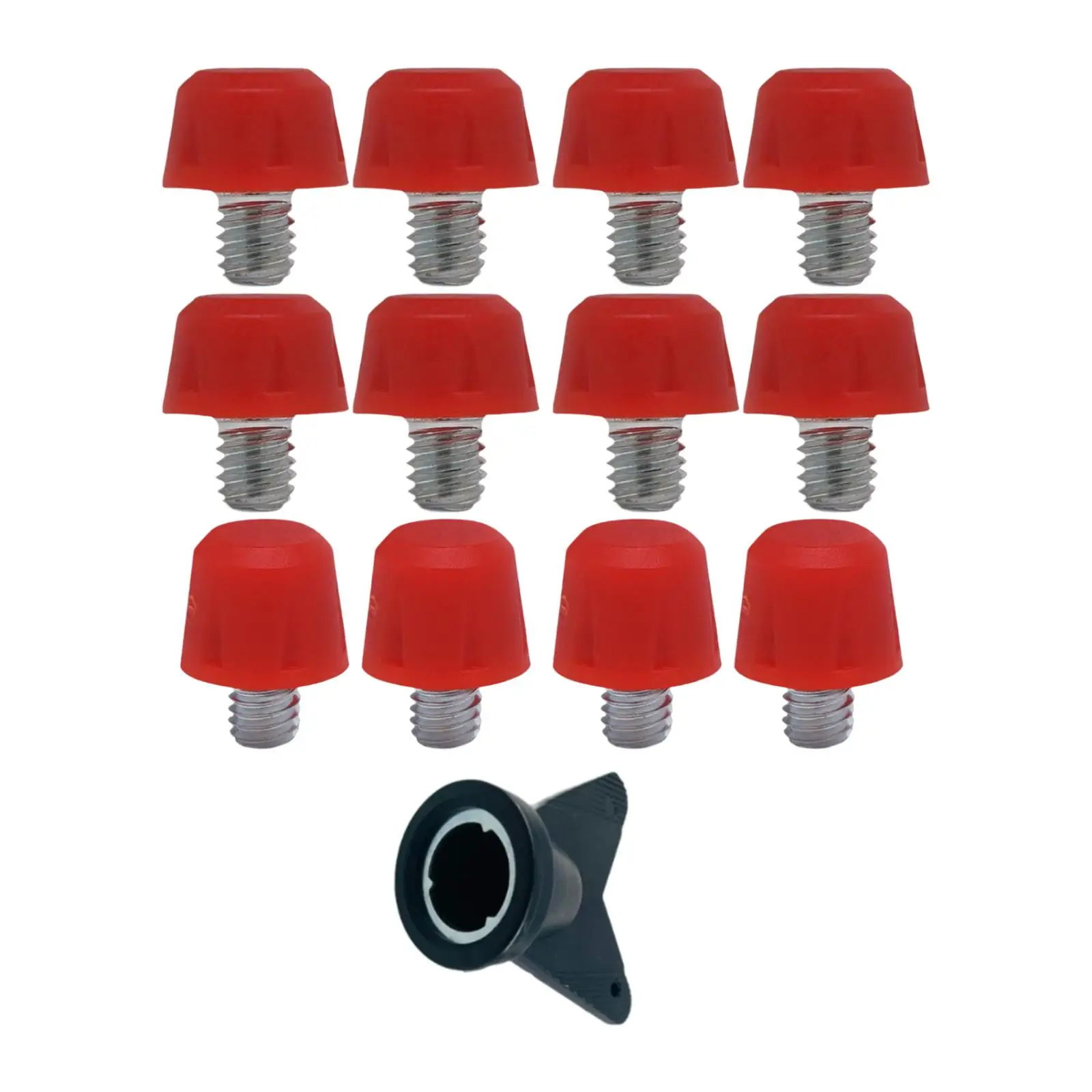 12Pcs Portable Screw-In Football Boot Studs with Wrench for Athletic Shoe Replacement
