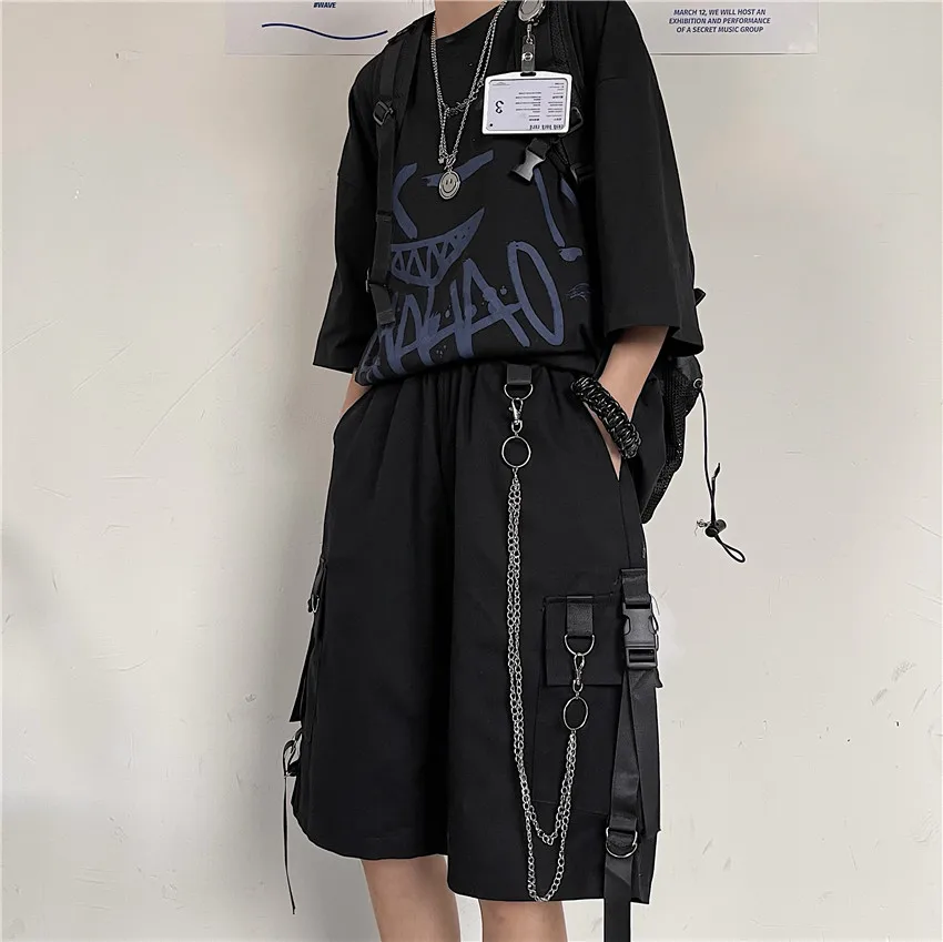 

Hip Hop Street Style Cargo Shorts for Men Women Summer Thin Five Point Pants Korean Fashion Casual Vintage Oversized Bottoms
