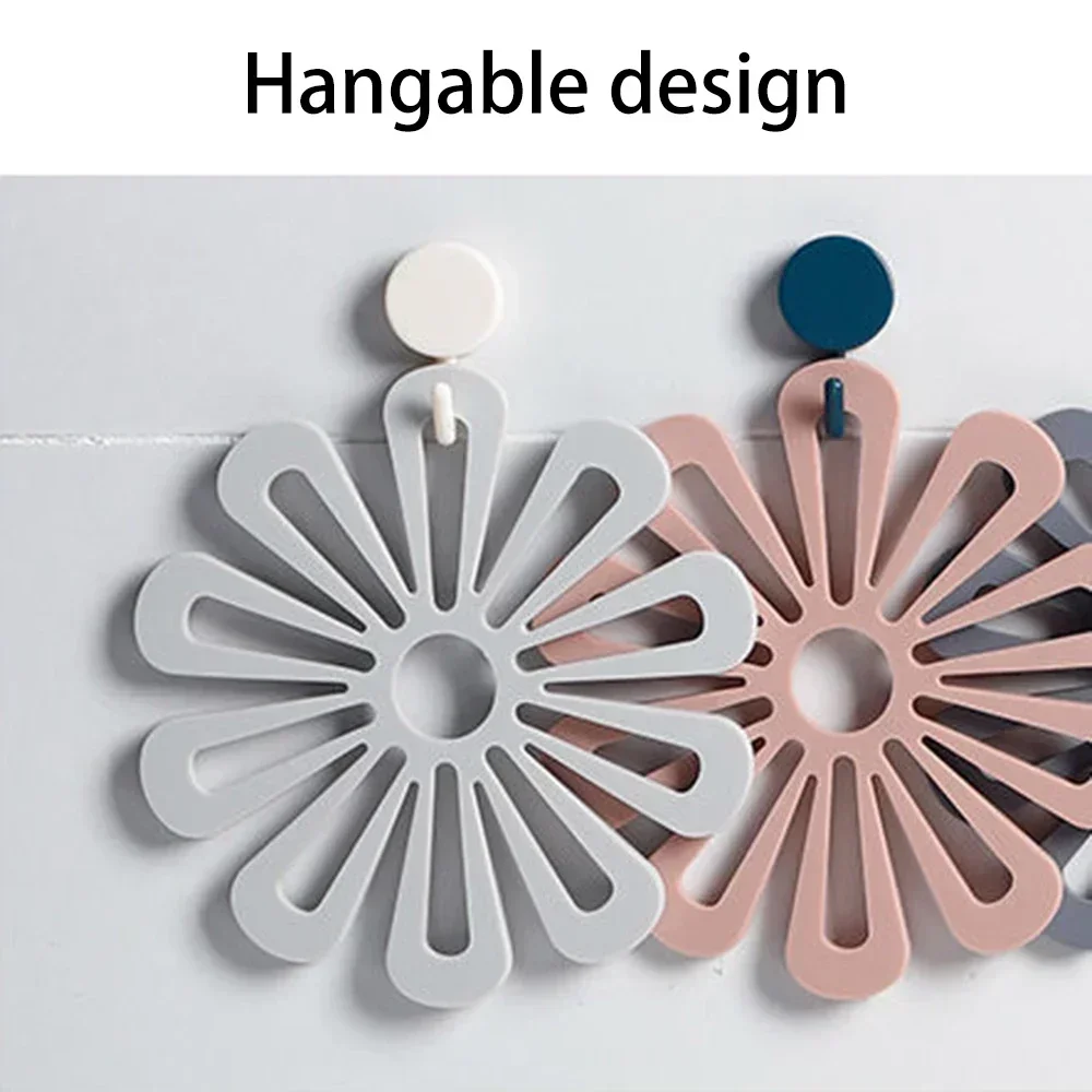 1PCS Hot Pots and Pans Holder Kitchen Insulation Coasters Hot Pad for Dishes Kitchen Pot Mat Flower Shape Pot Holders