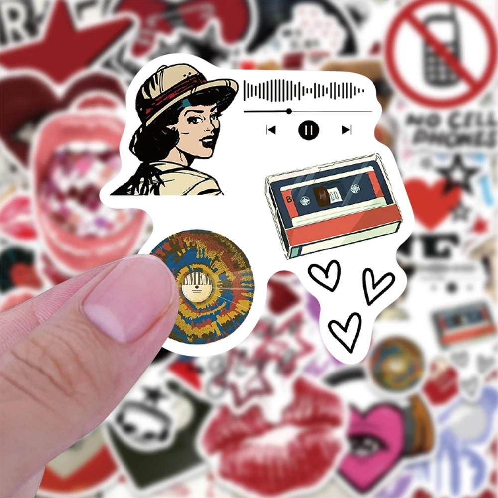 Colorful Trendy Y2K Cartoon Stickers Set - Fun Decoration for DIY Projects & Personalized Accessories