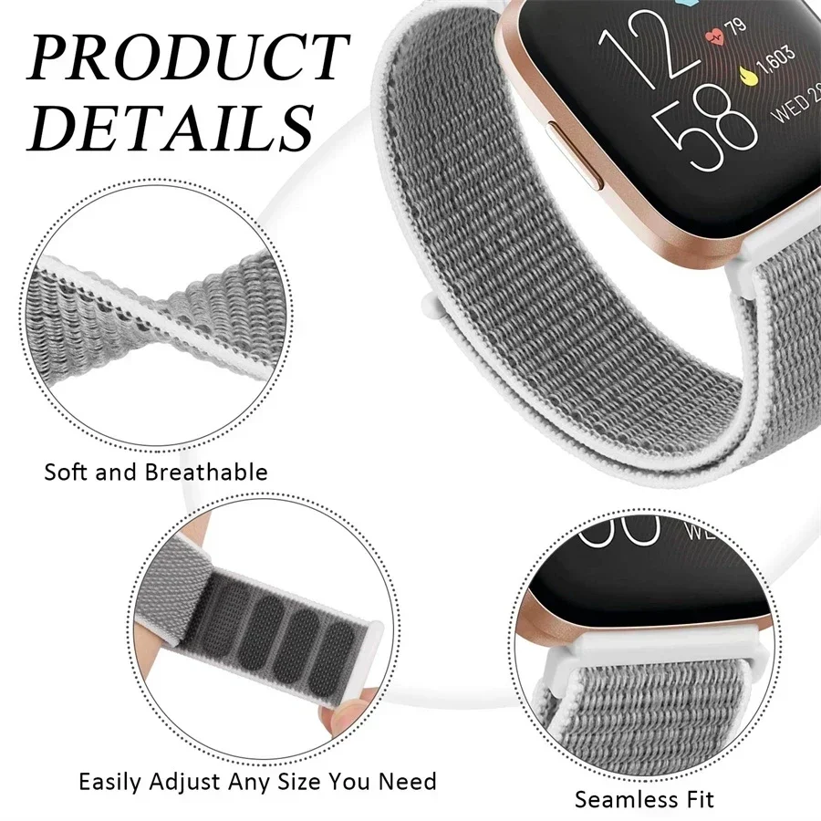 Nylon Loop Sport Strap - 22mm Replacement Bracelet Watchband