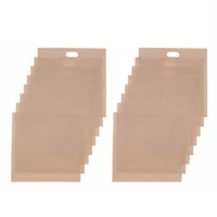 12Pcs Reusable Toaster Bag Non-Stick Bread Baking Bag Sandwich Bags Toast Microwave Heating Pastry Tools 17X19cm 1