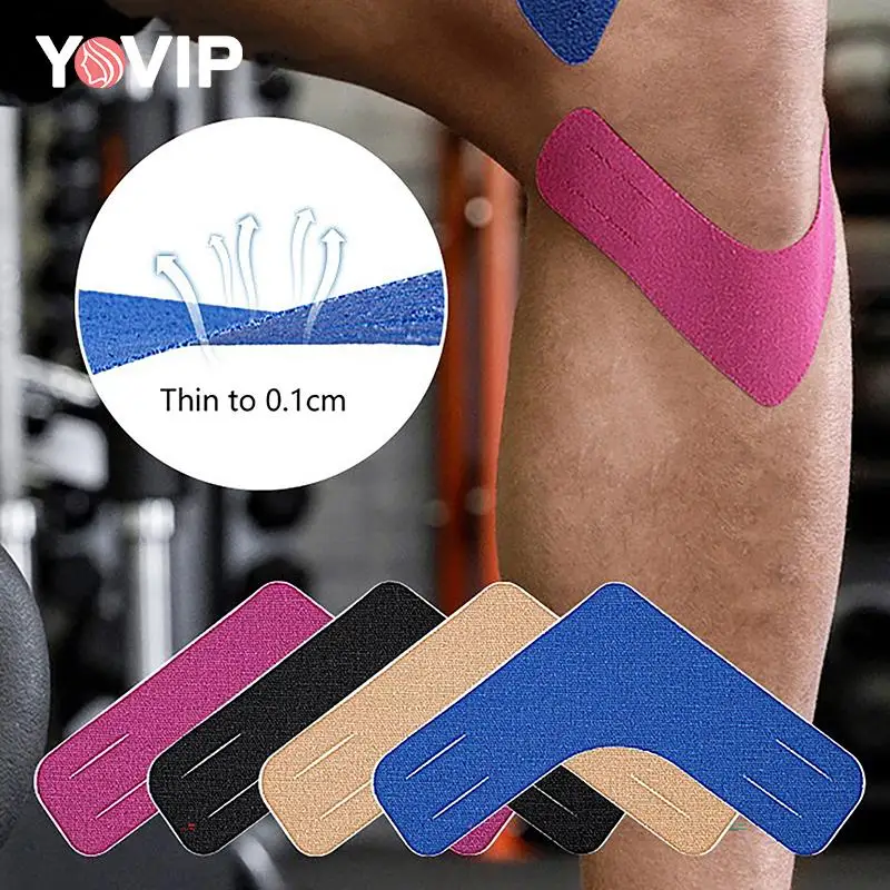 

Medical Athletic Recovery Self Adherent Bandage Kinesiology Tape V-Shaped Muscle Patch Sports Bandage For Muscle Pain Relief