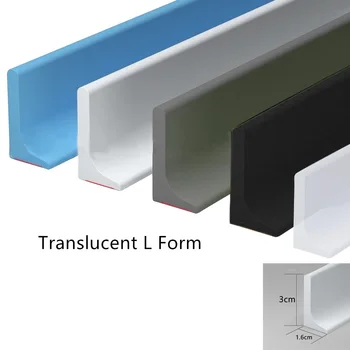 0.5-3M ซิลิโคนอาบน้ํา Barrier ห้องน้ํา Water Stopper Water Barrier แถบยึดแห้งและเปียกแยกแถบปิดผนึกประตู 7