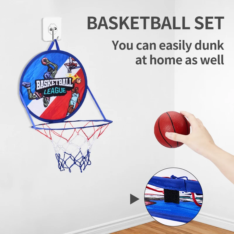 Kid Basketball hoops Dartboard Set With Adhesive Balls Indoor Outdoor Sports Toys Games For Children Christmas Present Birthday 2