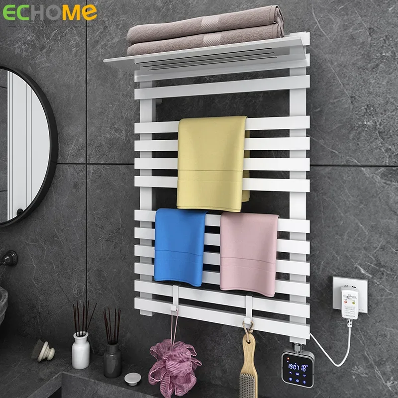 

Electric Heated Towel Rack Intelligent Sterilization Bathroom Towel Drying Rack Home Towel Clothing Warmer Bathroom Accessories