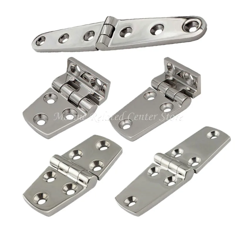 Marine Hardware 5 Sizes 66x38mm-102x38mm Marine Boat Hinge Cabin Door Stainless Steel Hatch Flush Door Hinge Replacement