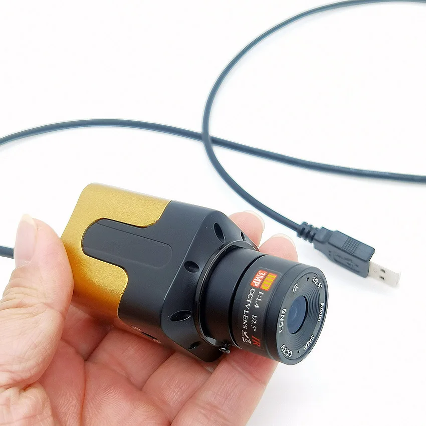 4MP 720P 1080P USB Camera 6mm Lens Mini PC Webcam Metal Mini Box USB Camera 3