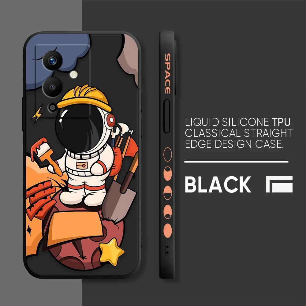thumbnail image 1 of Phone Case For Infinix SPARK NOTE 11 12 G96 8 SMART 5 6 7 POVA 3 4 PRO Case Cover Funda Cqoue Shell Capa Cartoon Space Astronaut, 1 of 5