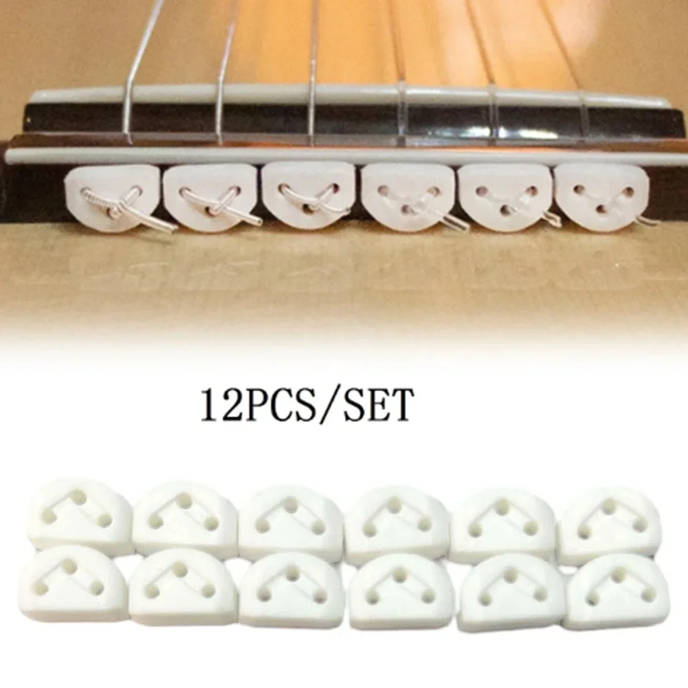 12 Pcs/Set Classical Guitar String 12 Pcs/Set Classical Guitar String Triple-Cornered Chord Tie For Ukulele Accessories