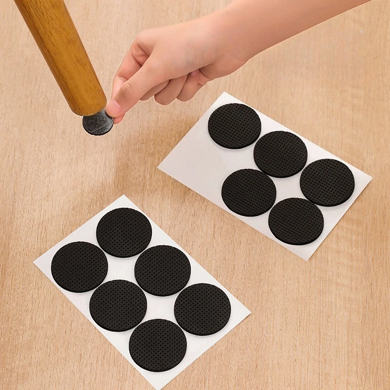 Enhanced Non-Slip Rubber Furniture Pads - Thick Self-Adhesive Floor Protectors