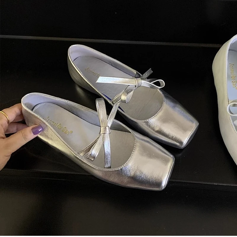 Designer Spring Flats Women's Ballet Shoes Comfort Soft Sole Shoes Outdoor Party Dress Female Slip On Shoes
