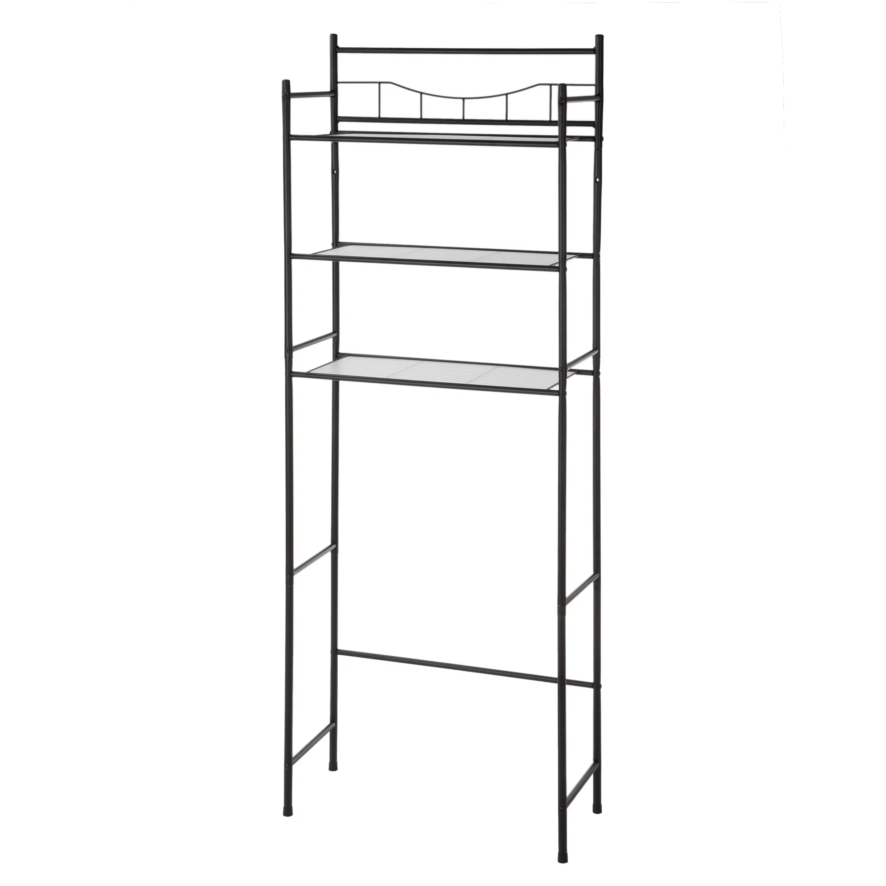 Metal Bathroom Shelves - Black or White Metal Finish