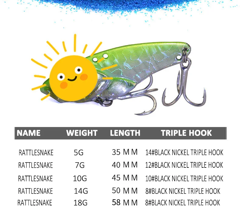 1 Stück Metall Vib Angel köder 5g 7g 10g 14g Metall Jig Kurbel köder Wobbler Vibrations köder Pesca Tackle für Forellen Bass Hecht Barsch – Detail 4