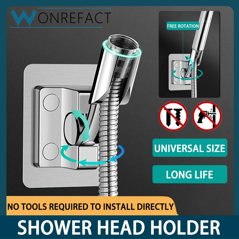 No Drill Adjustable Shower Head Holder Nozzle Handheld 180 Degree Rotation Shower Bracket Universal accessorie showerhead holder shower bracket shower holder