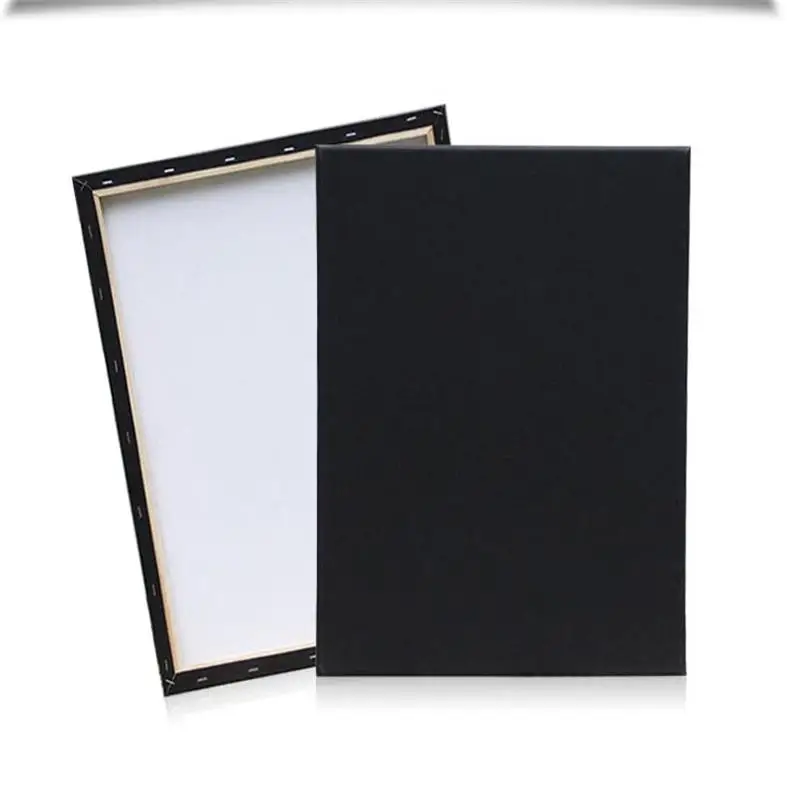 20*20cm 순면 스트레치 캔버스, 블랙 프라이밍 표면 8 * 8