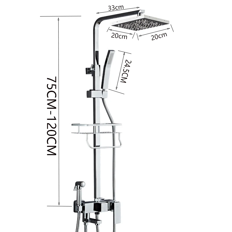 Hot Cold Bathroom Showers Faucet Mixer Crane Bathtub Bath Faucet Column Shower Panels Bidet Chrome Plated shower head,shower set