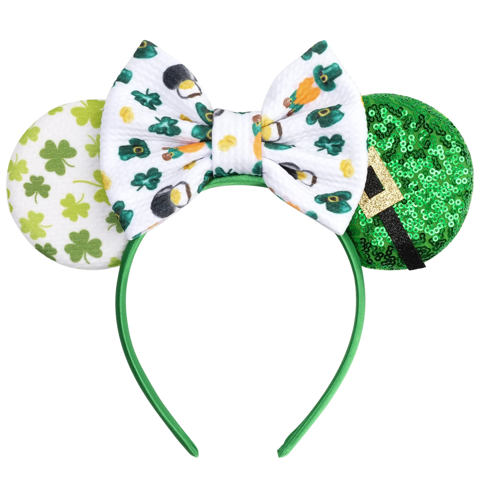 St. Patrick’s Glitter Mouse Ears Headband 5