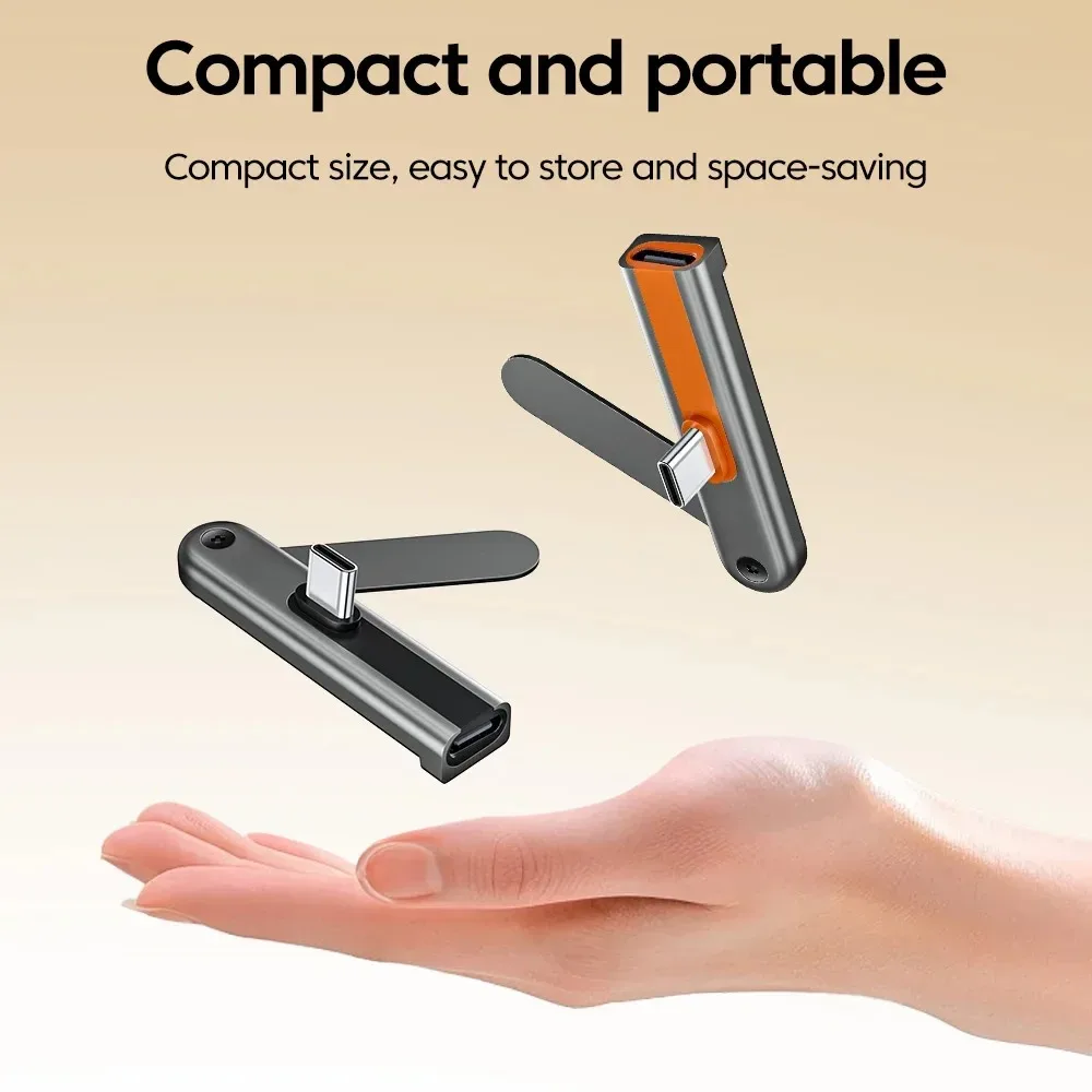 KEBIDU 240W USB C-USB C 브래킷 어댑터 타입 C 고속 슈퍼 충전 폰 케이블 스탠드 어댑터 (휴대폰용) ,240W USB C to USB C Bracket Adapter Type C Fast