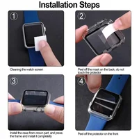 Verre + boîtier + bracelet pour bracelet de montre Apple 42mm 44mm 41mm 40mm 38mm 45mm 49mm protecteurs d'écran pour Apple IWatch série 8 7 6 SE 5 4 6