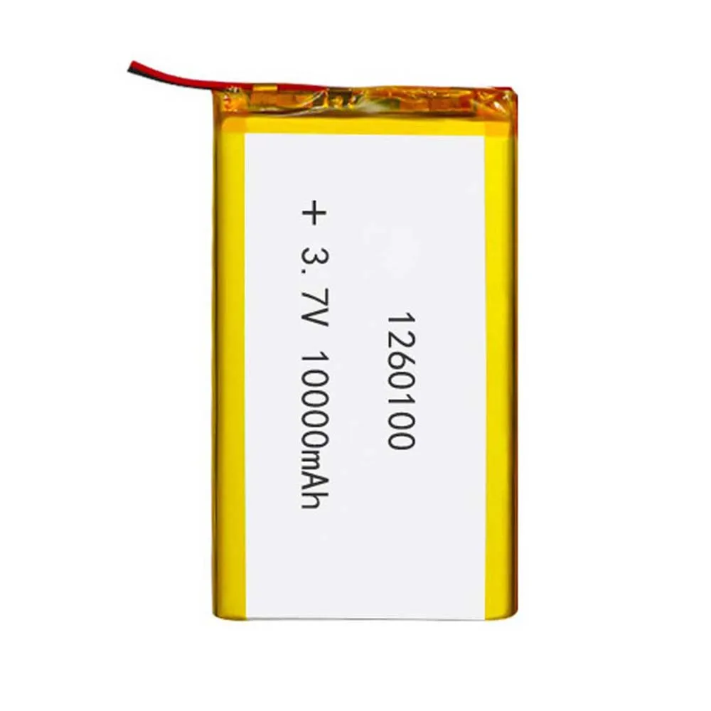 

3.7V 10000Mah 1260100 Li-Polymer Li Battery Jst-Ph 2Pin 2.0 For GPS MP4 TABLET MOBILE POWER MP3 POWER BANK SMART WATCH DVD