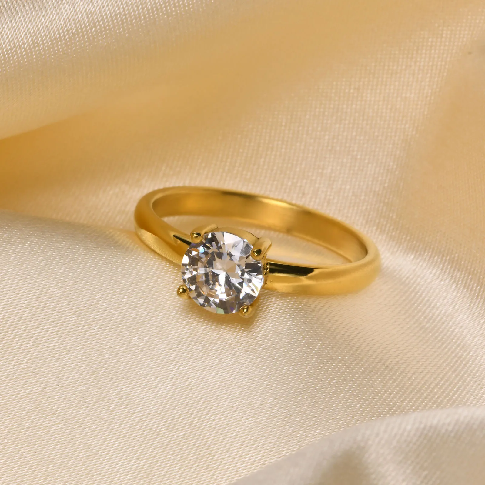 1 set Bague en zirconium cubique mignonne, ensemble de