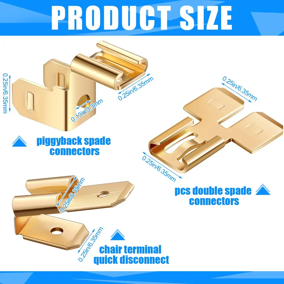 Double Connecteur électrique Mâle 21x5mm – Pour Pelle à Ferroutage, Pro Auto, Lot