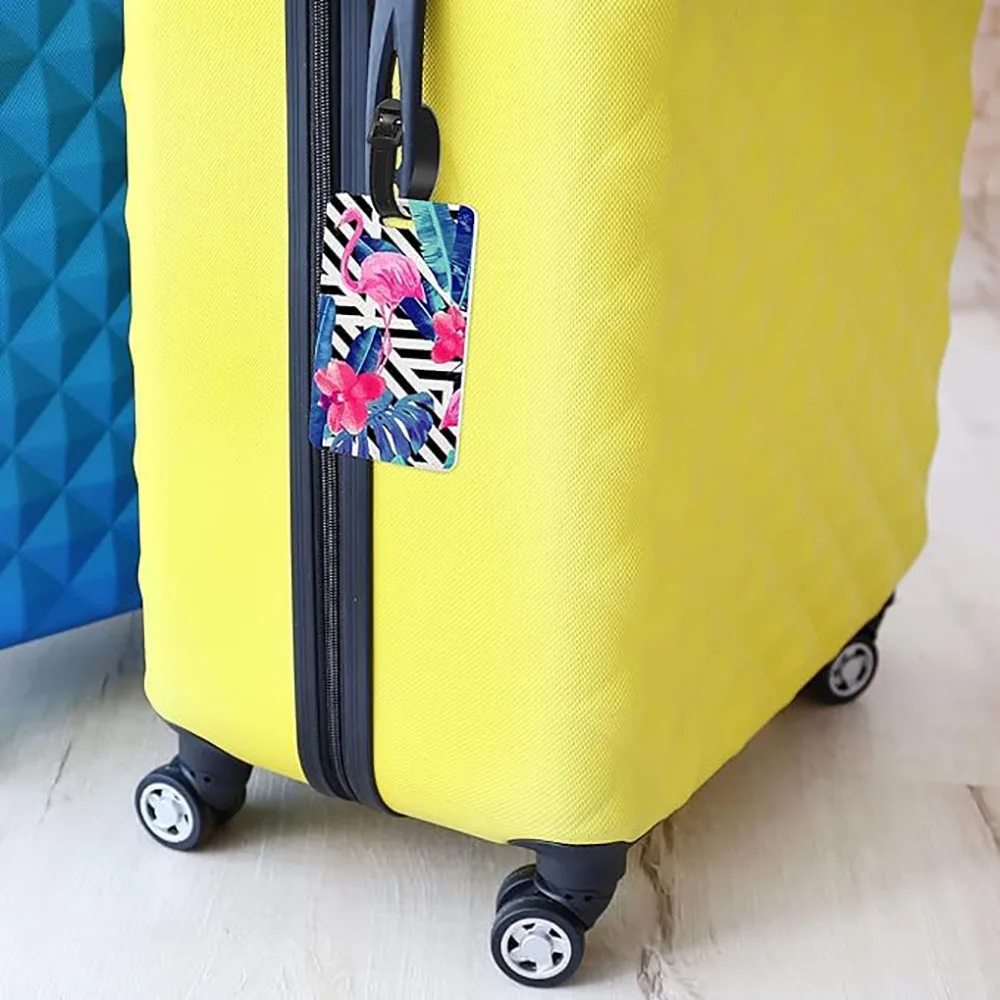 16 Étiquettes De Bagage Vierges Qaautor En Cuir PU - Pour Sublimation Et Personnalisation
