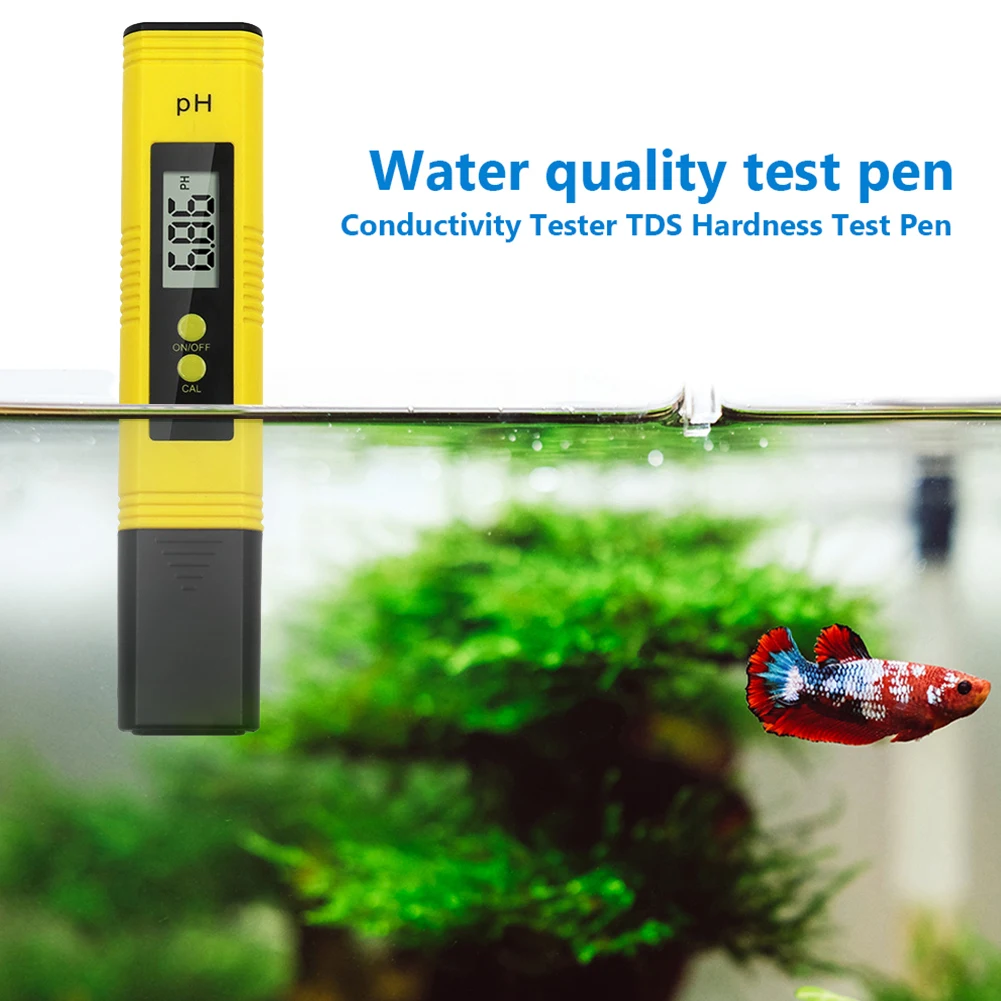 PH Meter Aquarium Pocket Pen 0.01 High Precision for Water Quality Tester with 0-14 Measurement Range for Aquarium Swimming Pool