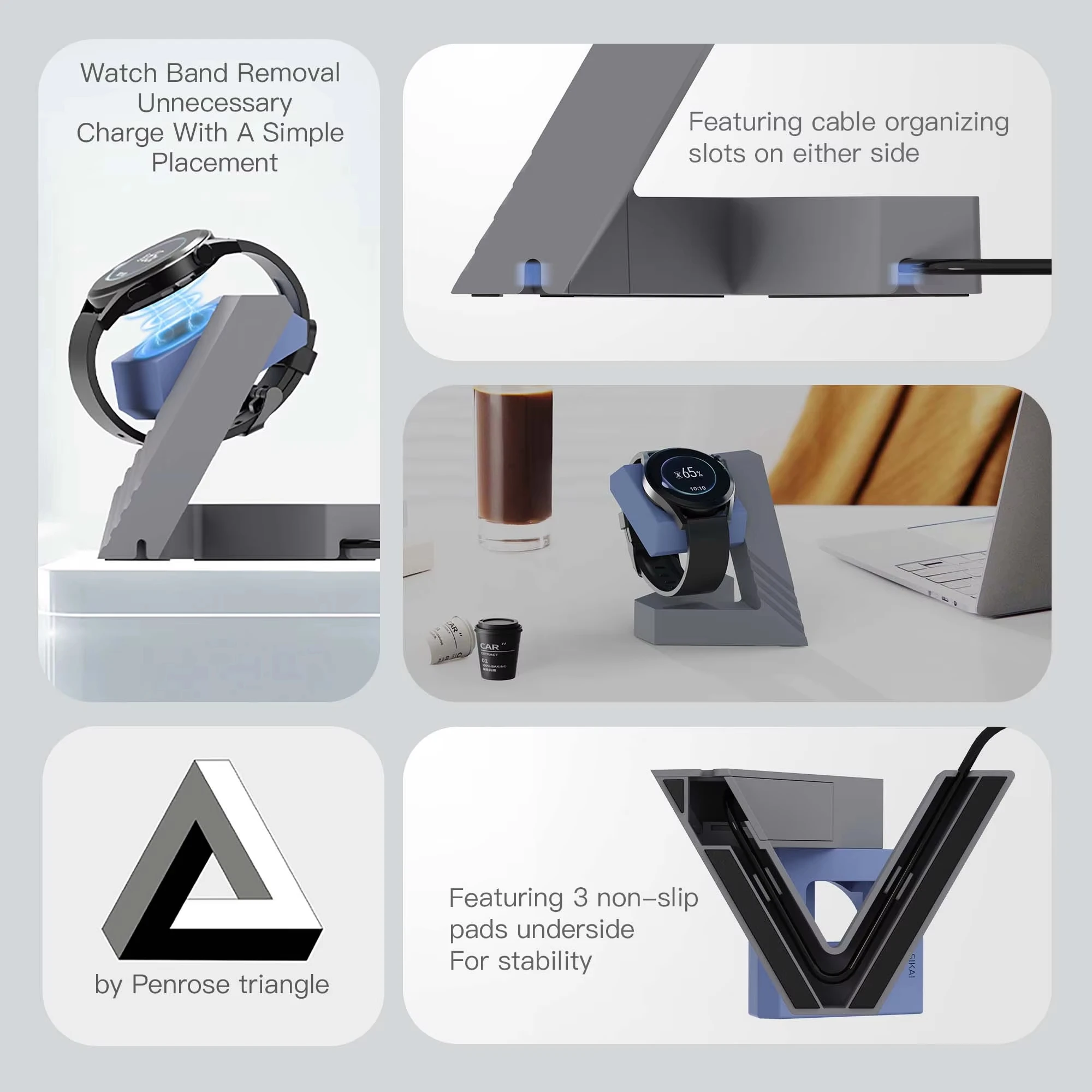 Watch Charger Stand Holder and Desktop Storage Organizer