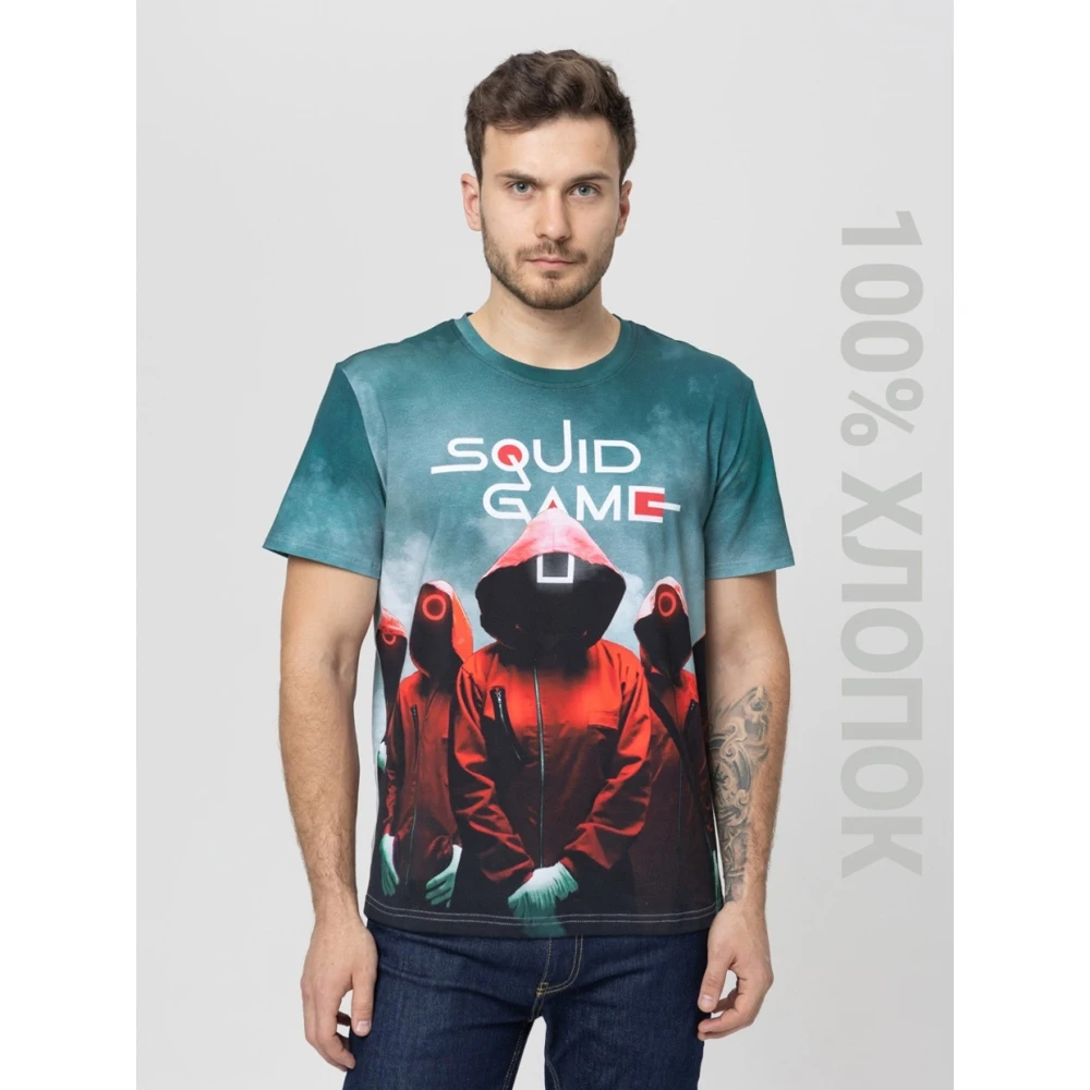 T-shirt men's FortyFour MT047 dark green 100% cotton Male clothing Clothes for walking Tank top Tees Home wear Fashion T Shirts Tops Men s |