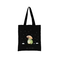 Frog Print Shopper Bag Women's Large Capacity Animal Cartoon Canvas Shoulder Bag New Fashion Shopping Bags 5