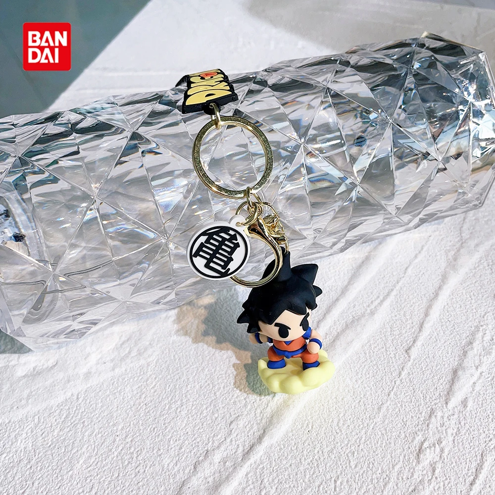 반다이 애니메이션 드래곤 볼 실리콘 열쇠 고리 만화 손오공 펜던트 열쇠 고리, 만화 그림 인형 주변 키홀더 선물 