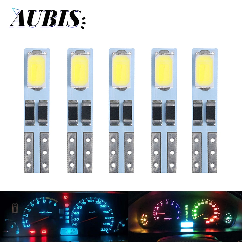 

100X T5 W3W W1.2W LED 5630 2 SMD Dash Board Instrument Car led Lights 12V Bulb 6000k White 4000k Red Blue Warm White Auto Lamps