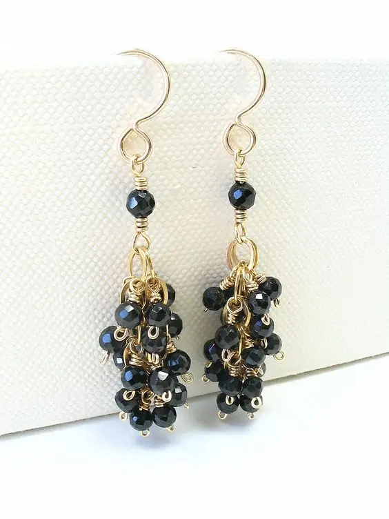 Spinel Tourmaline Long Earrings long earrings