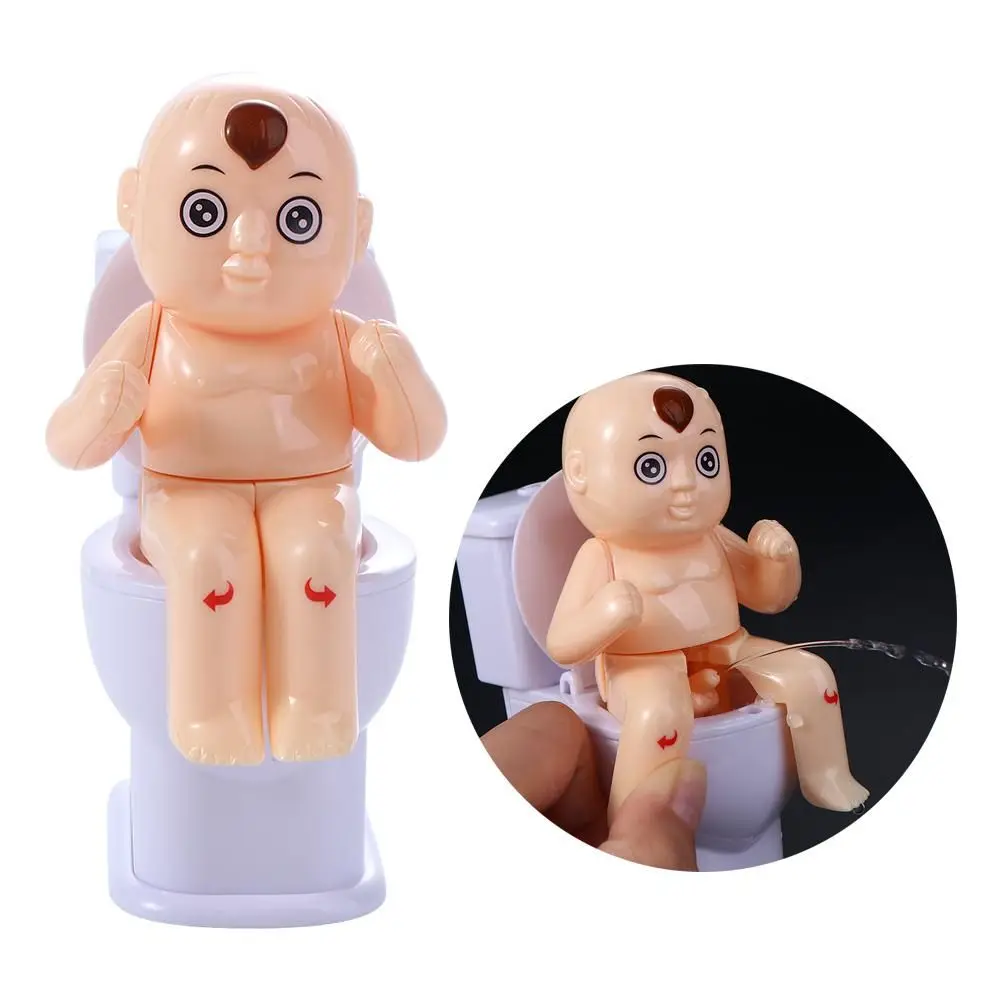 Spray Prank Cartoon Patterns Tricky Toys Humanoid Doll Water Spray Toy Mini Sprinkler Toilet Squirt Joke Toy Toilet Pee Boy