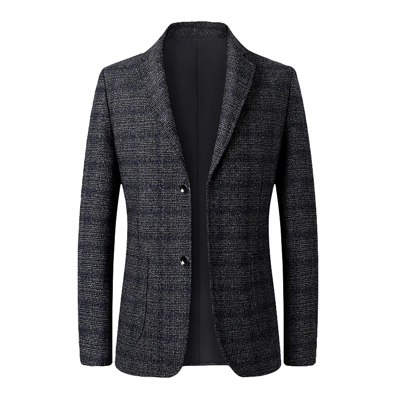 

new men's casual plaid suit jacket male business self-cultivation wedding dress party suit coat tops High quality work Blazers