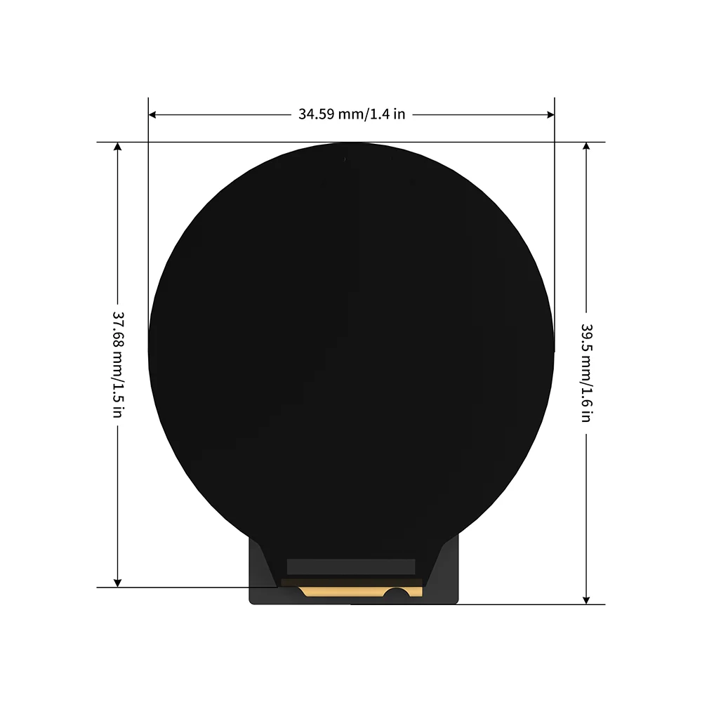 Tela Circular Bigtreetech para Impressoras 3d Klipper Voron V2.4 Voron Stealthburner Capacitivo Knomi V2.0 V1.0 1.28 Display - Imagem 3