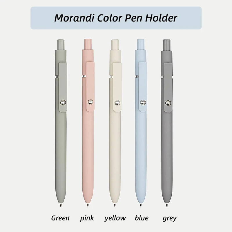 5pcs High-quality Retractable Gel Pen 0.5mm Quick Dry Black Ink Pen Fine Tip Smooth Writing Cutes Pen School Office Supplies 5