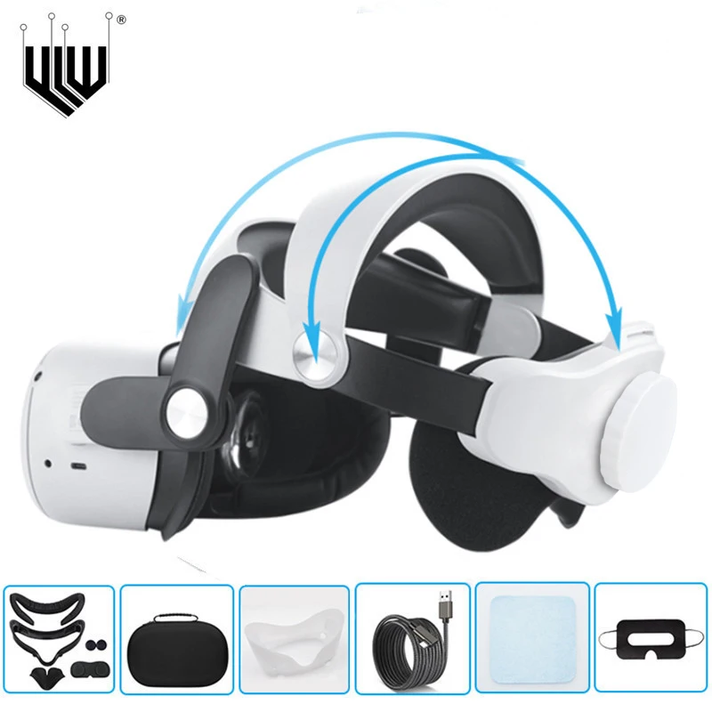 Head Strap For Oculus Quest 2 VR M2 F2 Adjustable Headset For Oculus Quest 2 Accessories Mount Face Padding VR Stand Helmet