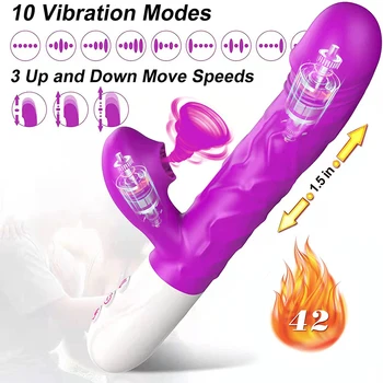 New G-Spot Vibration Female Sex Toys for Couples Masturbation Heating Sucking Vibrator Big Dildo for Women Clitoris Stimulation 4