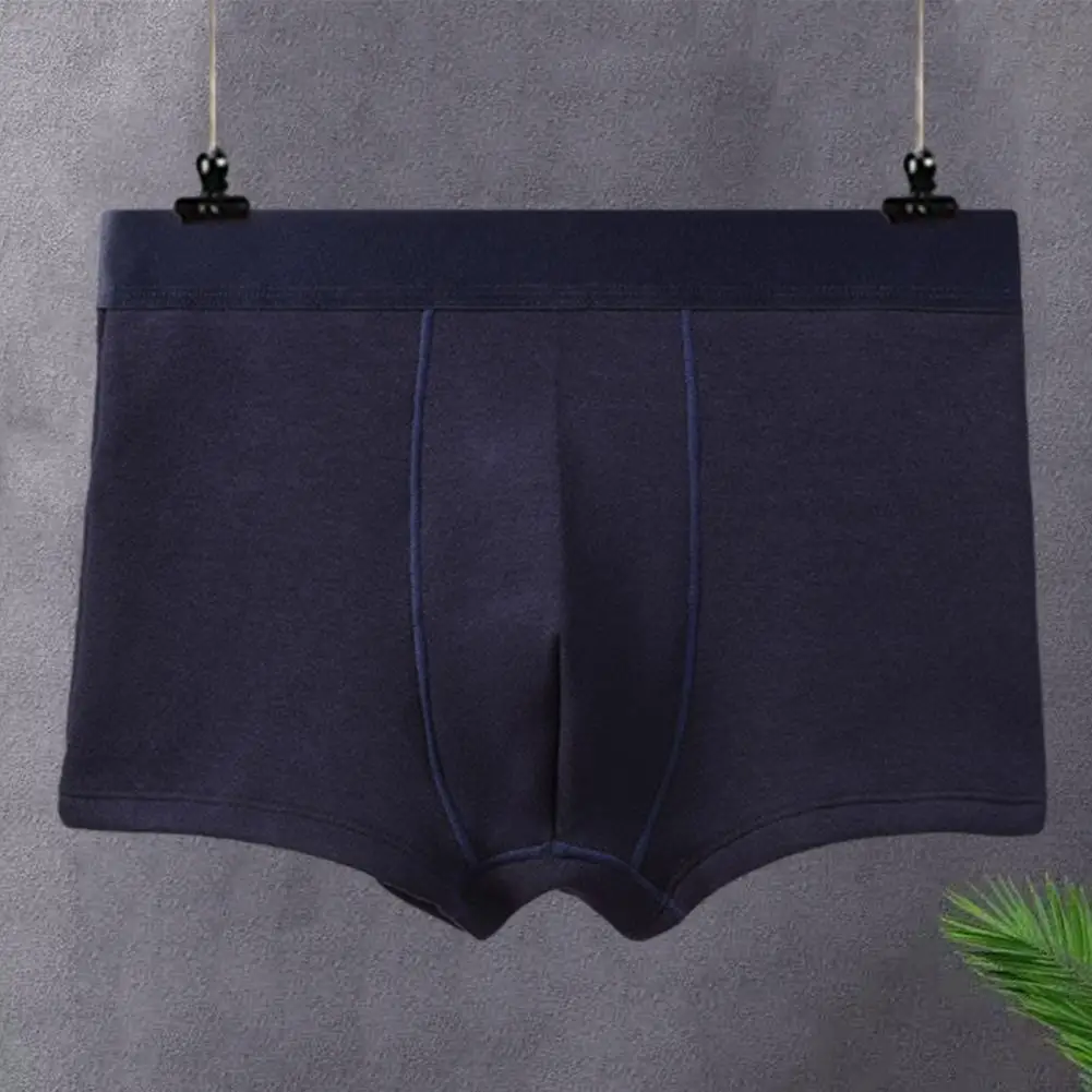 

Men Winter Underpants Men Boxer Briefs Warm Cozy Men's Winter Underpants with Plush Waistband Elastic Waist Soft Stretchy